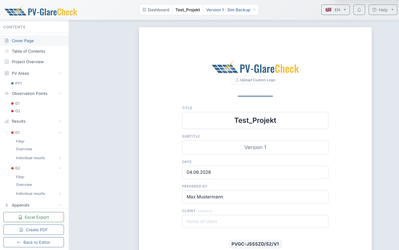 Interaktiver Report Builder